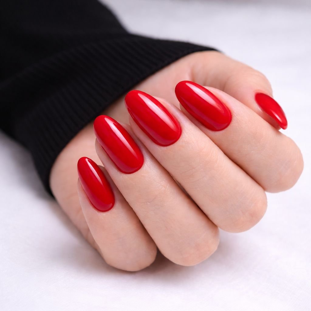 Elegante rote Gelnägel